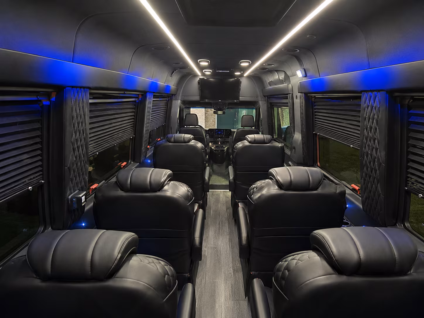 Virginia Beach Airport Shuttle & Transportation party bus interior