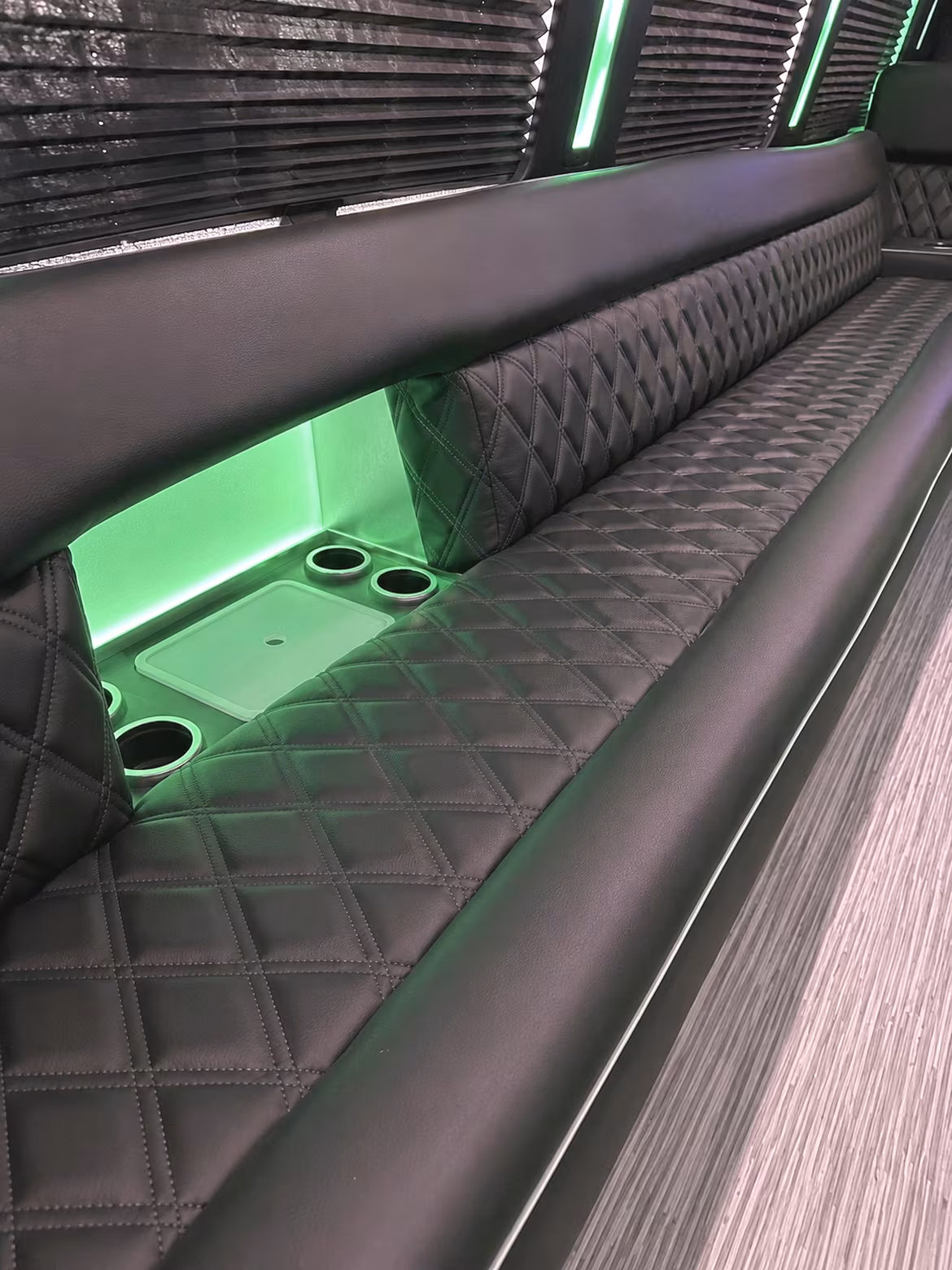 Virginia Beach Bachelor & Bachelorette Transportation party bus interior