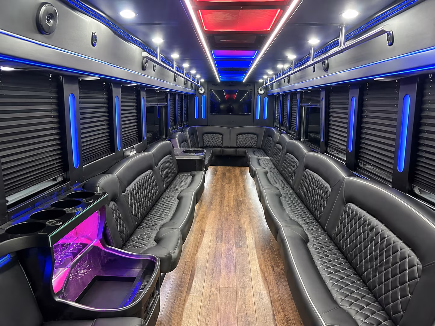 Virginia Beach Birthday, Sweet 16, & Quinceañera Transportation party bus exterior