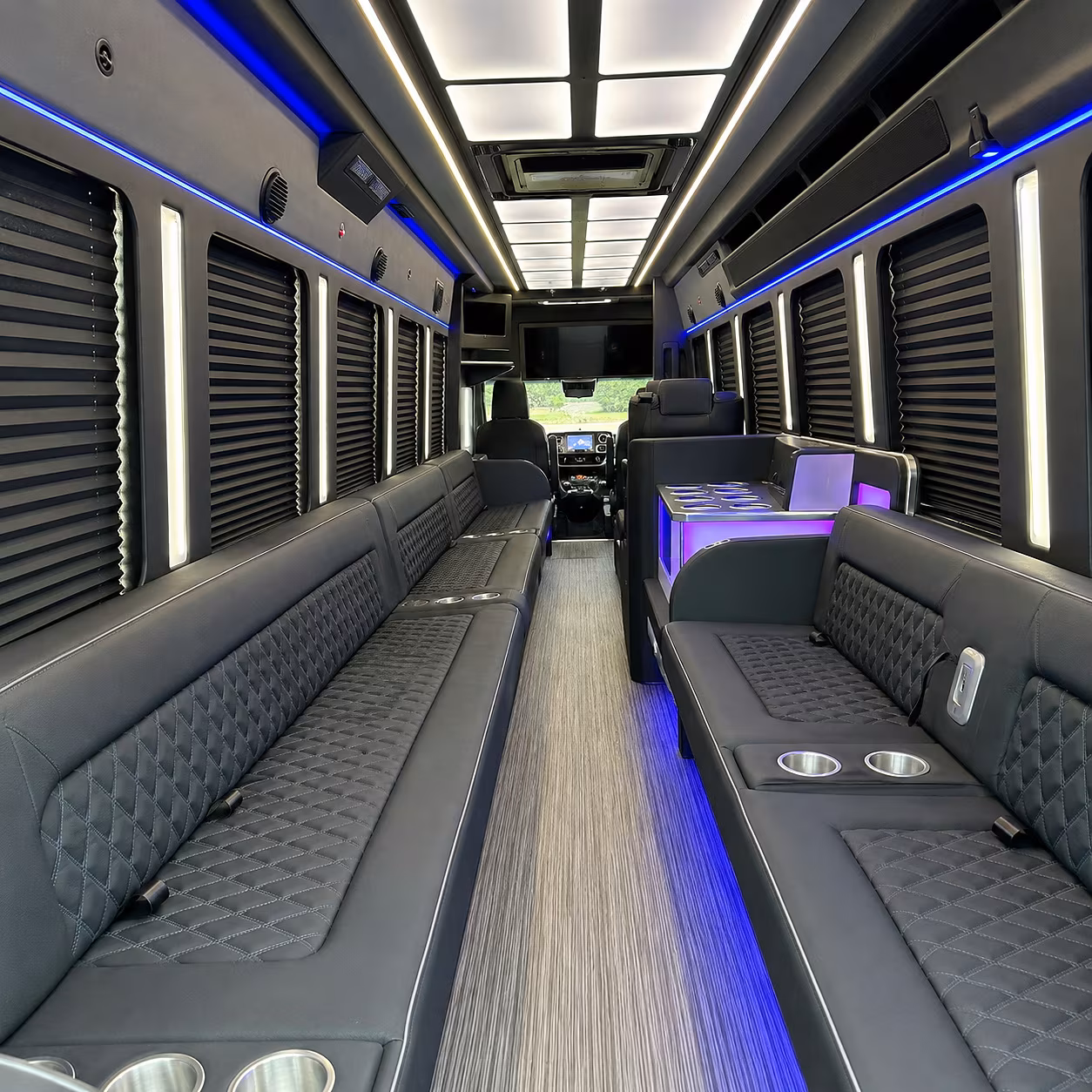 Virginia Beach Concert & Music Festival Transportation party bus interior