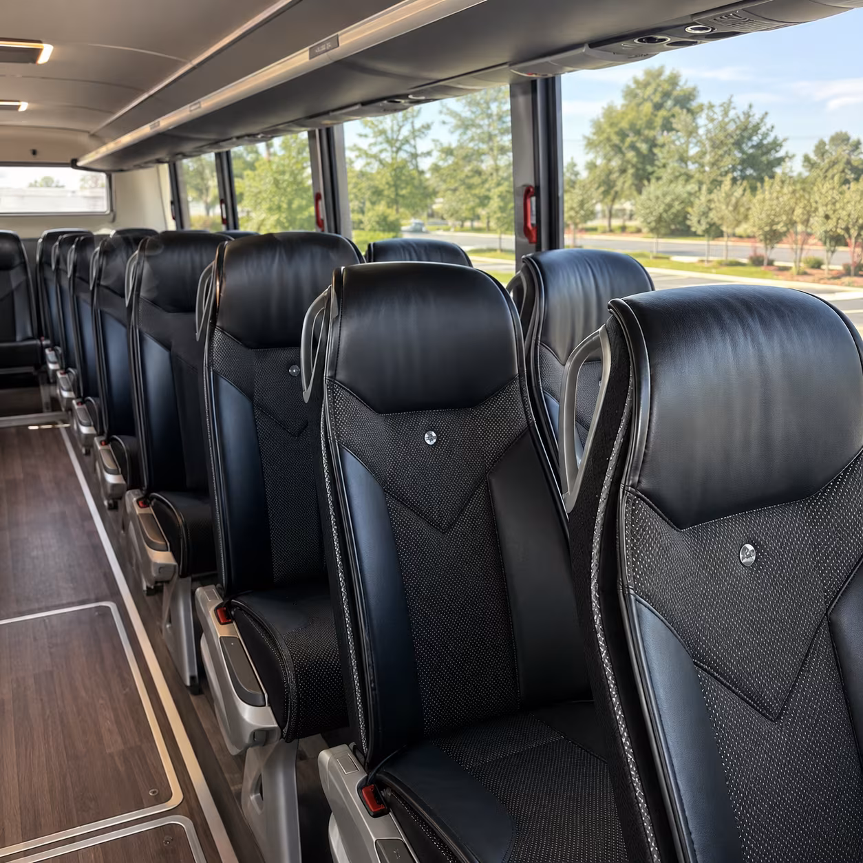 Virginia Beach School Event Transportation party bus interior