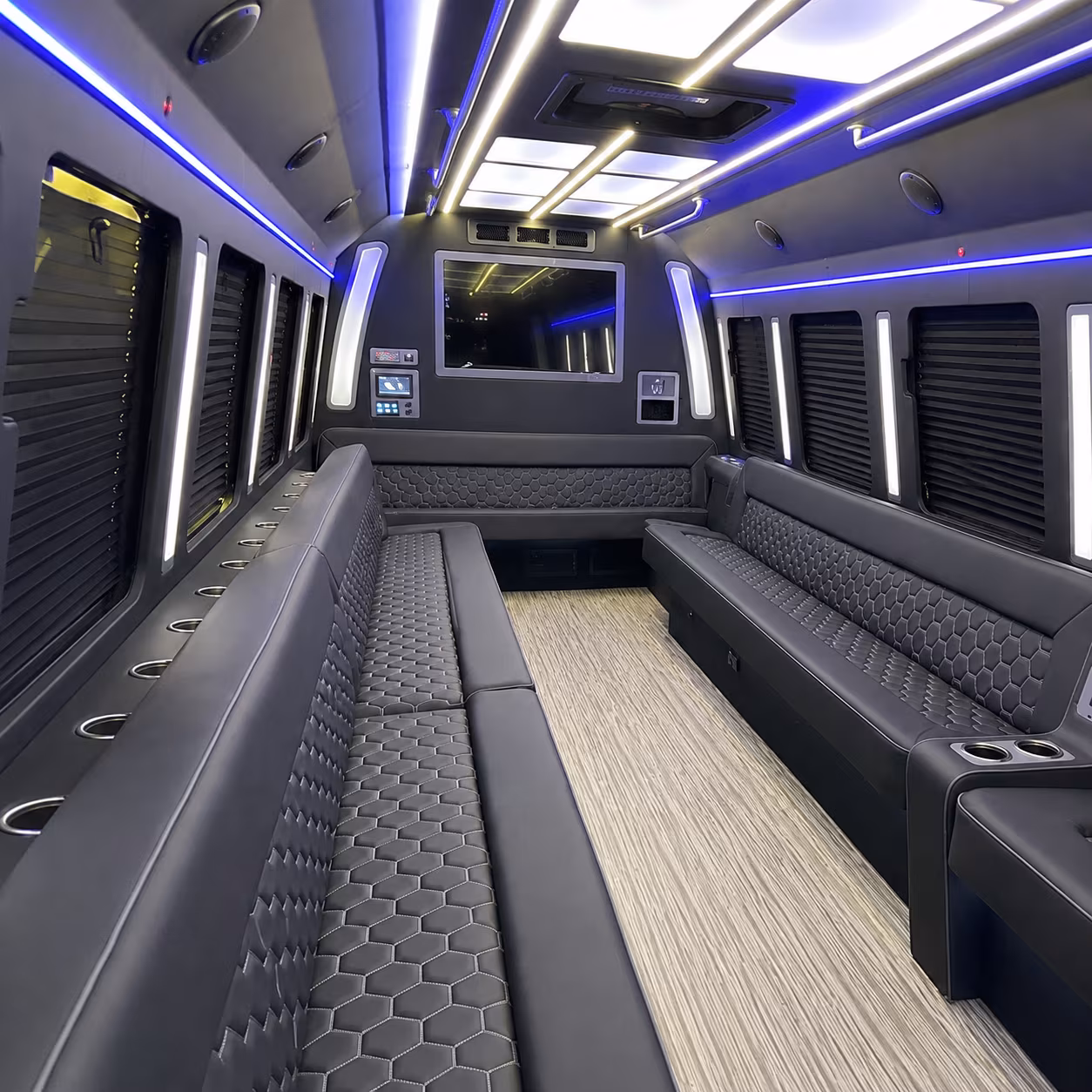Virginia Beach Sporting Event Transportation party bus exterior